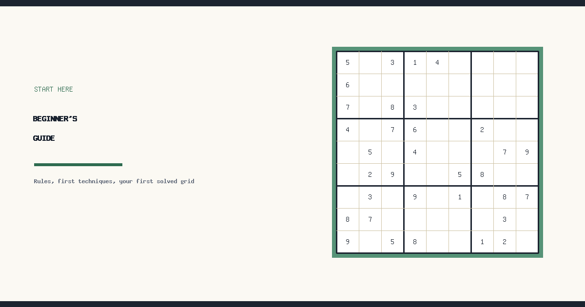 The Complete Beginner’s Guide to Sudoku (2026)